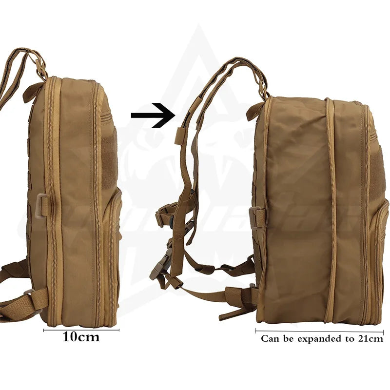 OPHIDIAN  Backpack Hydration Carrier Molle Pouch Variable Capacity Gear Multipurpose Vest Assault Softback