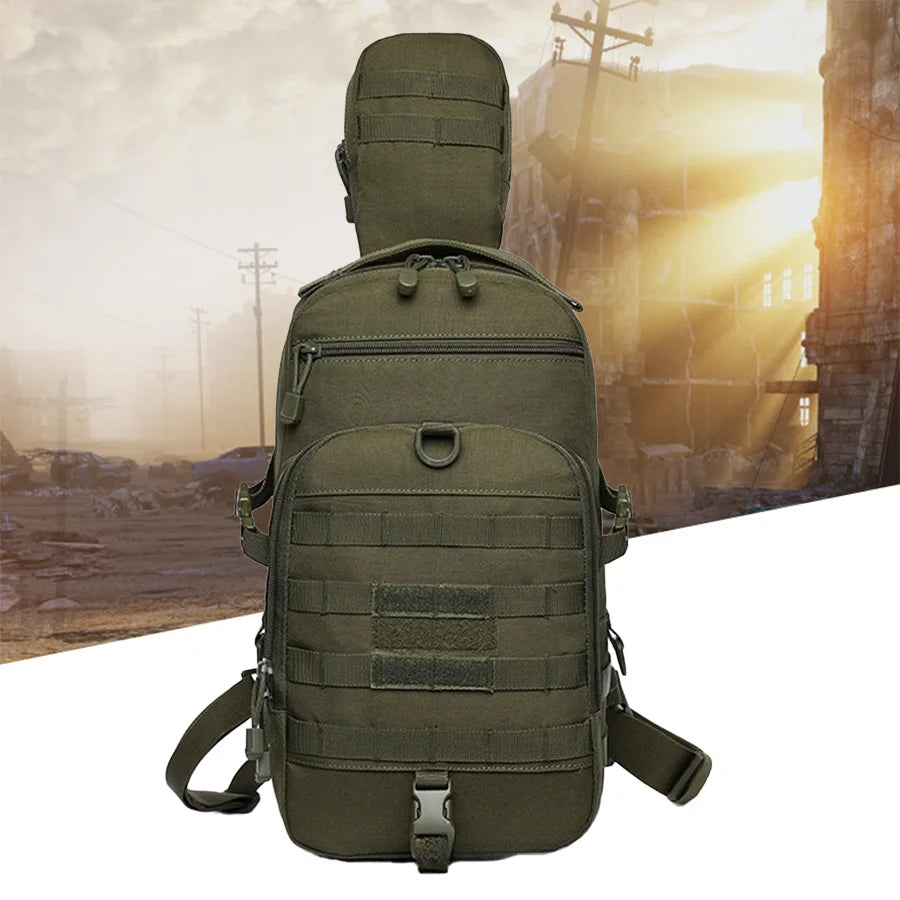 Oxford cloth chest bag, multifunctional waterproof outdoor sports shoulder bag, men's chest bag, training crossbody bag