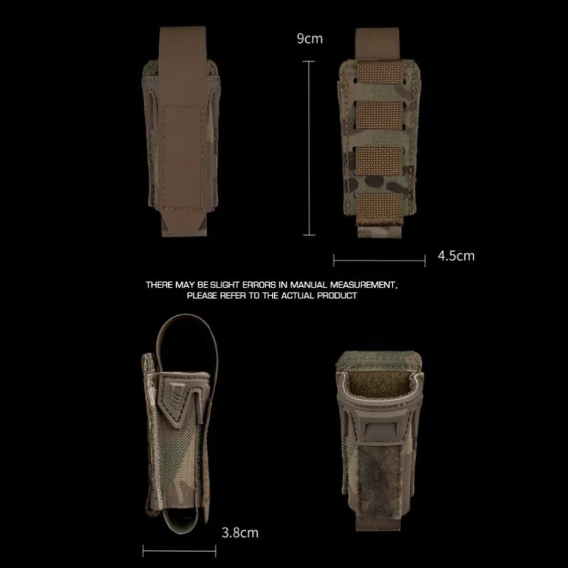 New multi-functional MOLLE clip K-type 9mm Mag bag with elastic fixation 9mm hunting accessories single Mag bag