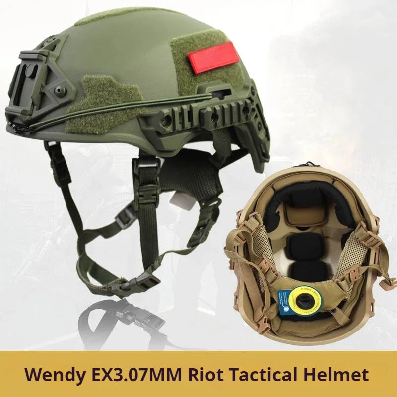 Tactical Wendy Helmet 3.0 Airsoft Gear with Double Spongy Pad Hanging Suspension System And Chin Strap MICH Training Version