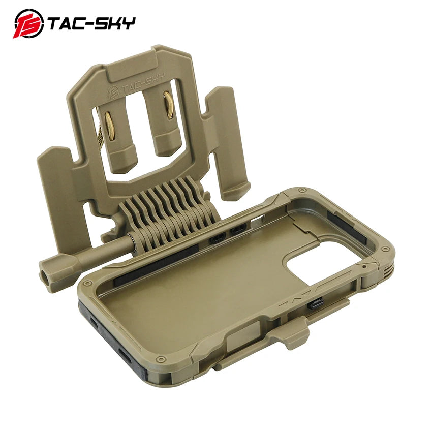 TS TAC-SKY Tactical Phone Mount Plate for The IPhone 16 Pro Max, for Outdoor Hunting Tactical MOLLE Vest, Drop-resistant Durable