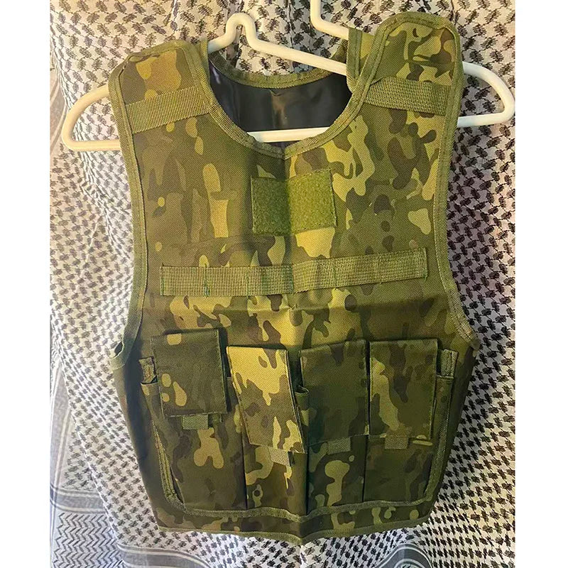 2025 Tactical Military Uniform for Children's Day Camouflag Disguise Adult Halloween Costume for Kid Girl Scout Boy Soldier Army