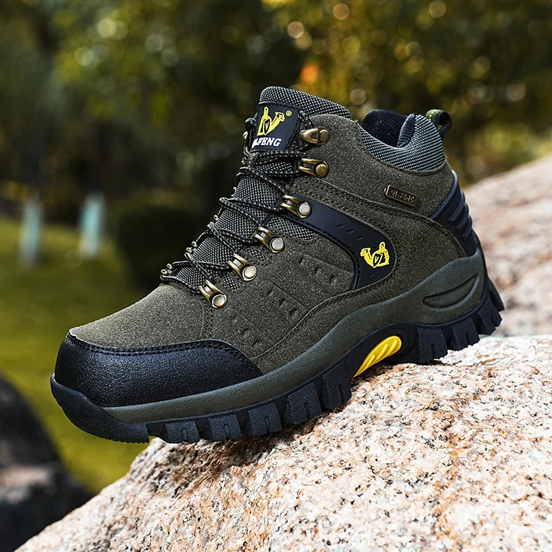 Men's Military Tactical Boots Army Boots Men Side Zipper Military Boots Men Anti-Slip Ankle Boots Work Safety Shoes Hiking Shoes