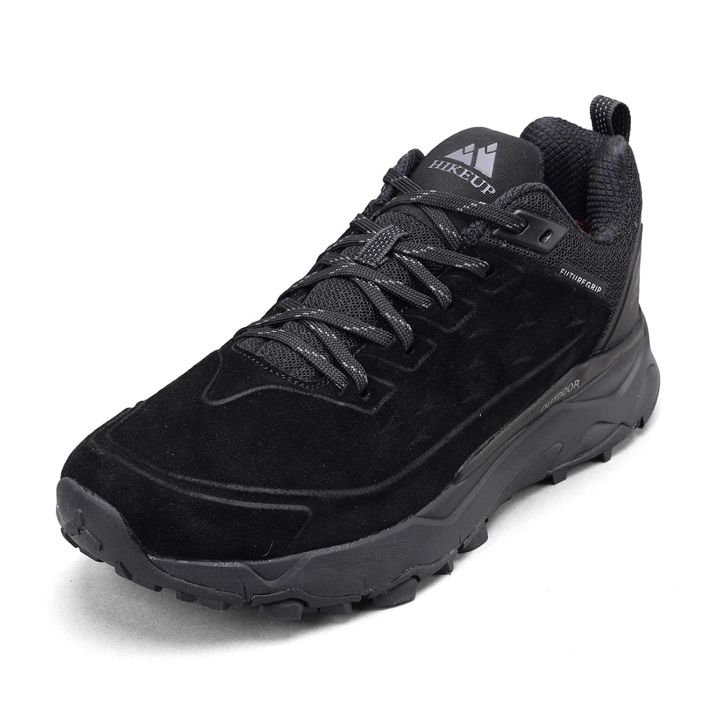 HIKEUP Latest Men's Hiking Shoes Wear-resistant Non-slip Outdoor Sneaker Rock Climbing Trekking Hunting Men Sports Suede Leather