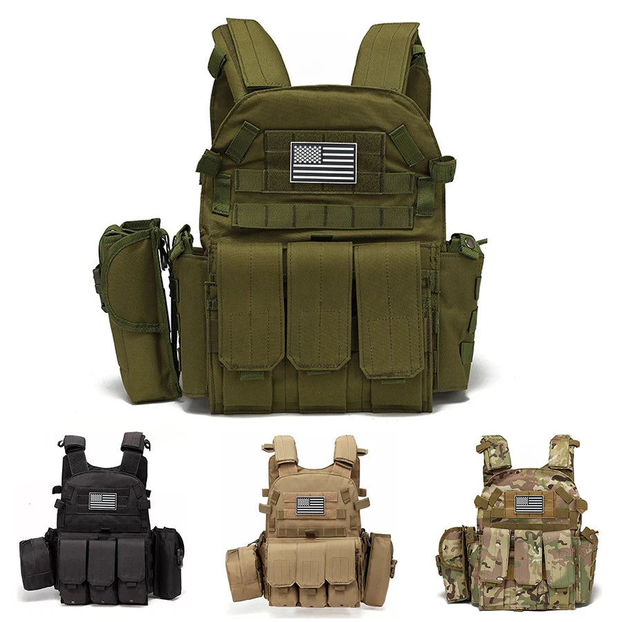 900D high-density Oxford cloth adjustable shoulder strap camouflage vest large capacity combination vest
