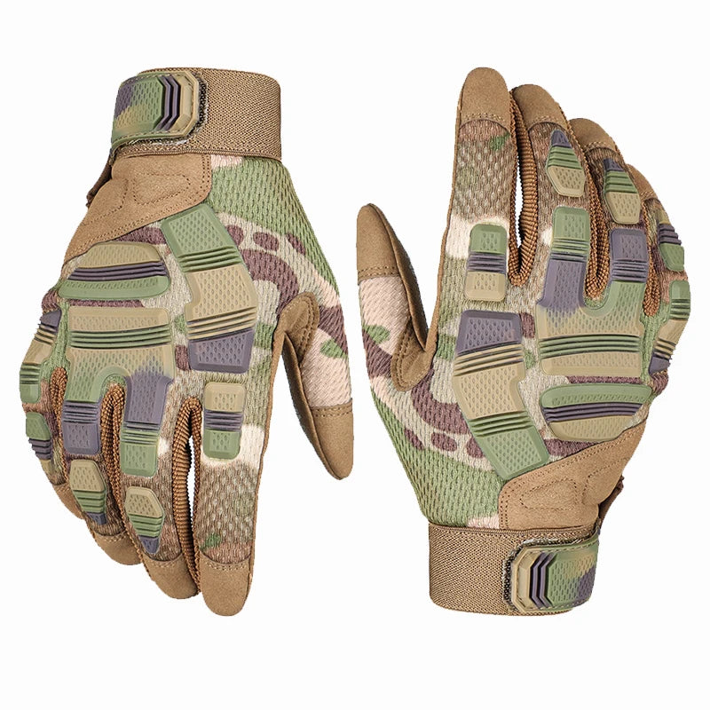 Full-Finger Tactical Protective Gloves Wear Resistant Non-Slip Breathable for Motorcycling Cycling Airsoft Wargame Construction