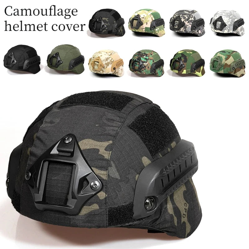 Tactical Helmet Cover Paintball Wargame CS Camouflage Helmet Case Cloth Cover for MICH 2000 Helmet