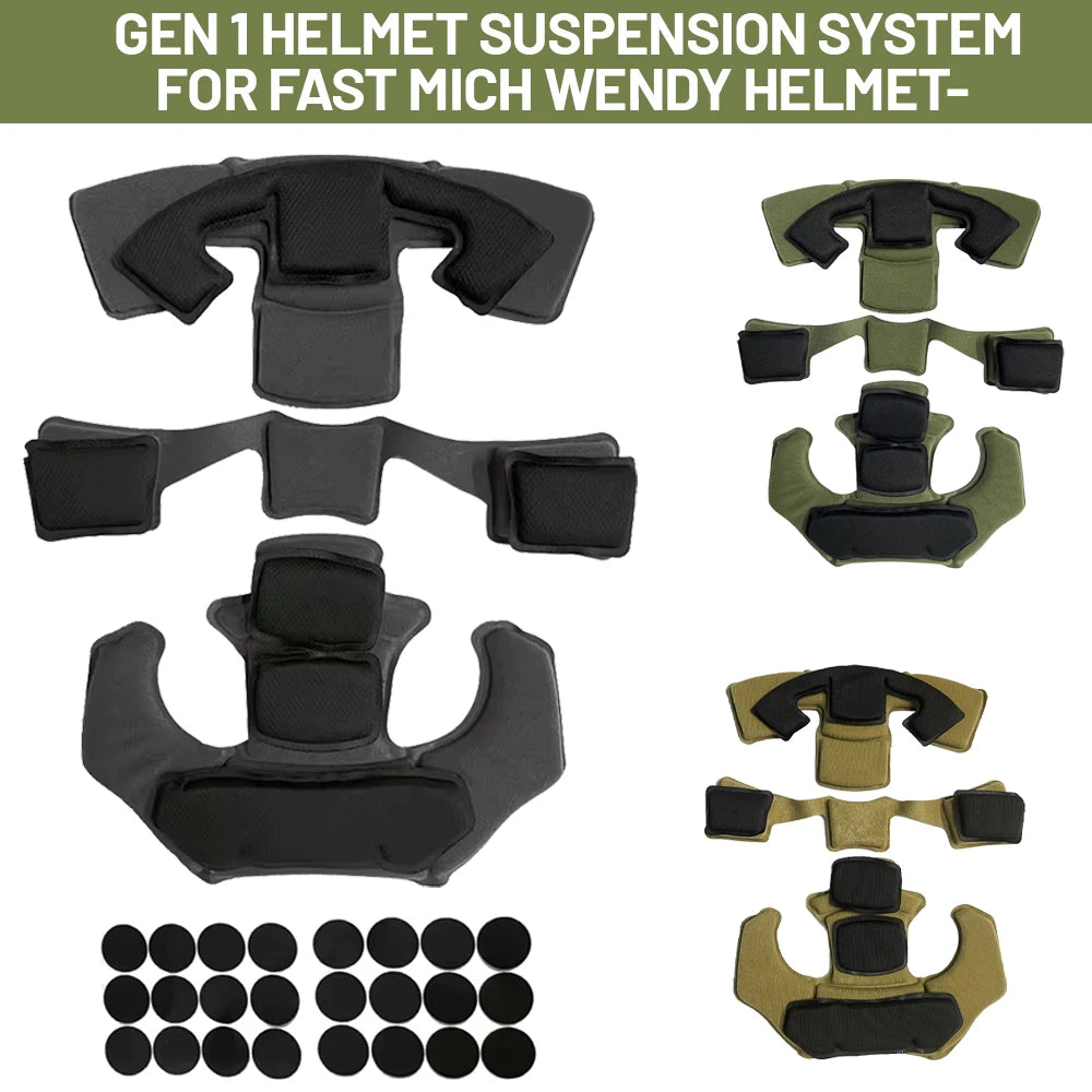 Tactical Helmet Pads - Universal Airsoft Outdoor Internal Memory Foam Pad Compatible for ACH/MICH/EXF Helmets