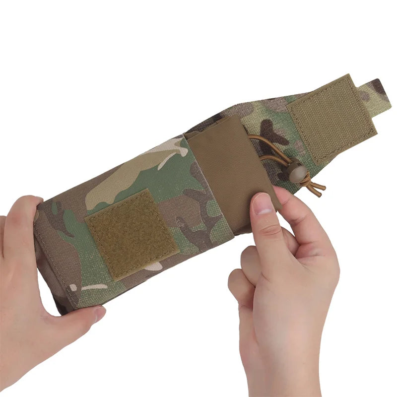 Collapsible Quick Access Camo Utility Pouch MOLLE Panel Magazine Dump Bag Reinforced Fabric Outdoor Gear