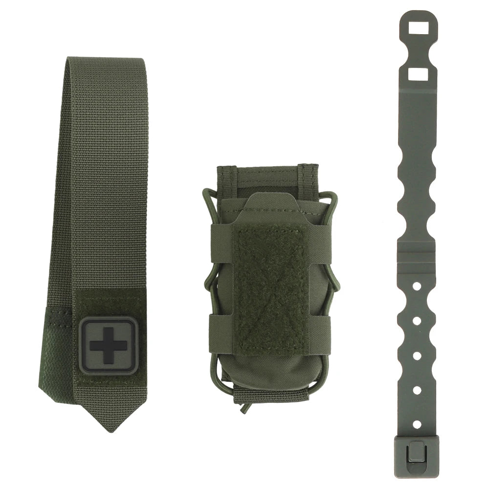 OPHIDIANTAC Tactical Tourniquet Pouch Universal Molle Medical Tool Carrier Vertical Flap Cover Bag for Hiking Hunting Outdoor