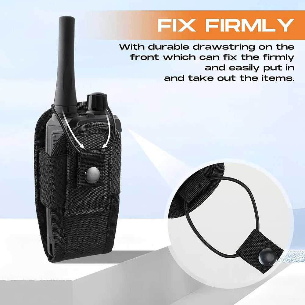 Universal Radio Holster MOLLE Walkie‑Talkie Pouch Tactical Radio Bag for Duty Belt Vest Hunting Camping Adventure