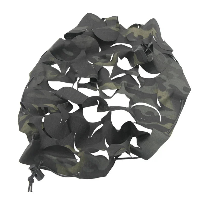 Tactical FAST Helmet Cover 3D Camouflage Nylon Drawstring Camo Helmet Cloth CS Game Airsoft Hunting Helmet Accessories