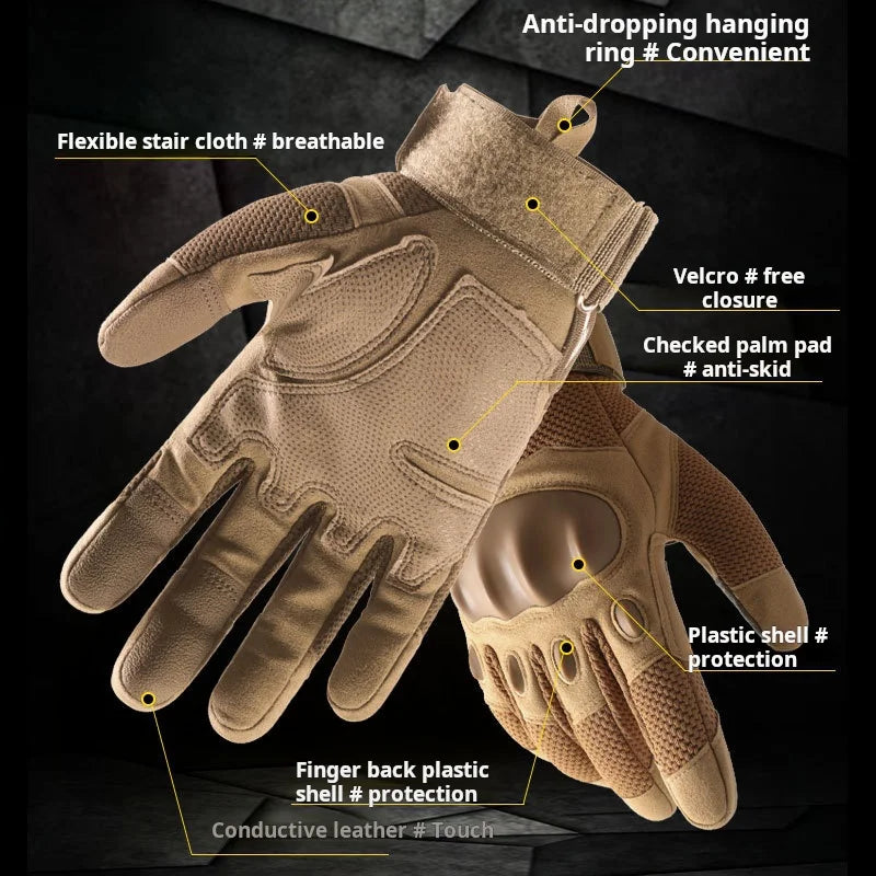 Touch Screen Tactical Gloves Full Finger For Motorcycle Cycling Camping Hiking Climbing Hunting Fitness Work Protection