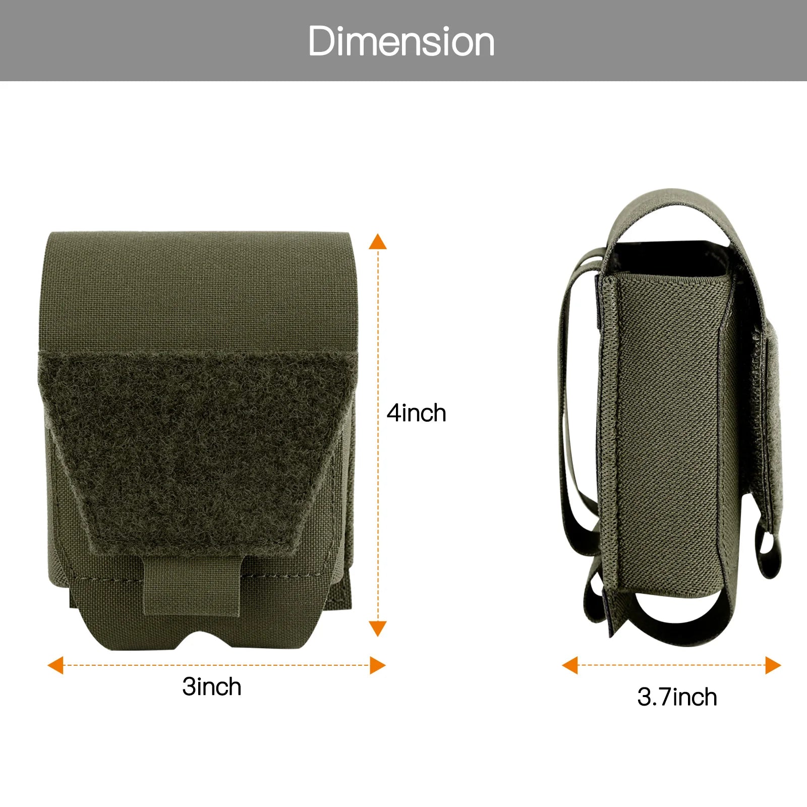 KRYDEX 500D Handcuff Pouch Case MOLLE / Belt Low Profile Cuff Case Holster Duty Belt Vest Law Enforcement Outdoor Hunting Bag