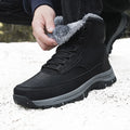 Brand Men Winter Snow Boots Waterproof PU Leather Sneakers High Quality Men's Boots Outdoor Male Ankle Boots Work Shoes Big Size