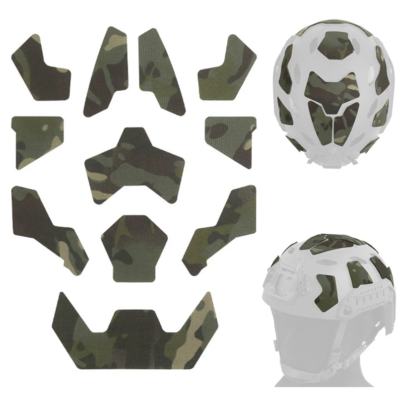 Tactical FAST Helmet Camouflage Patches for SF High Cut Hoop and Look Helmets Accessories Fastener Sticker