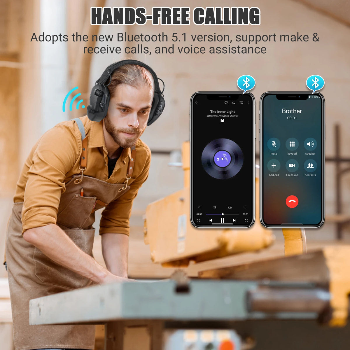 WK Bluetooth Adapter Design series Shooting Earmuffs Convert Wire Headphone to Wireless One for Hunting