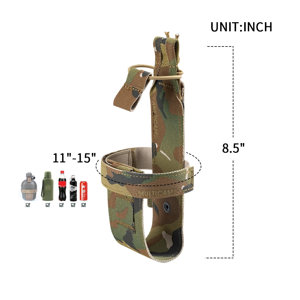 EXCELLENT ELITE SPANKER Outdoor Tactics Portable Belt Bottle Holder Bottle Carrier for Running Cycling Hiking Can Adjust Size