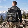 45L Large Tactical Hunting Backpack Shooting Rucksack with Dual Water Bottle Holders Outdoor Camo Hunting Gear Storage Backpack Survival Equipment Bag for Wild Shooting Hunting Trip Hiking Trekking Travel Sports EDC Daily Use Unisex Hunter Daypack