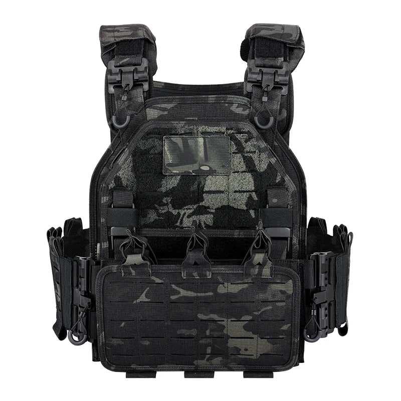 New Arrival Light Weight Quick Release Laser Cutting SWAT Combat 1000D Molle Chaleco Tactico Tactical Vest