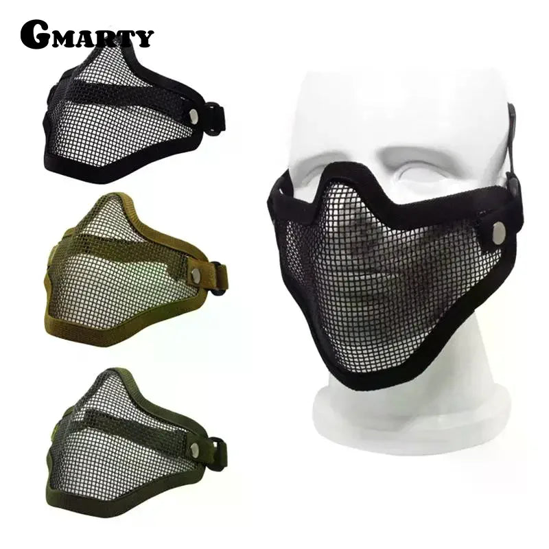 Airsoft Tactical Mask For Outdoor Hunting, Protective Mesh Mask, BB Gun Shooting Accessories