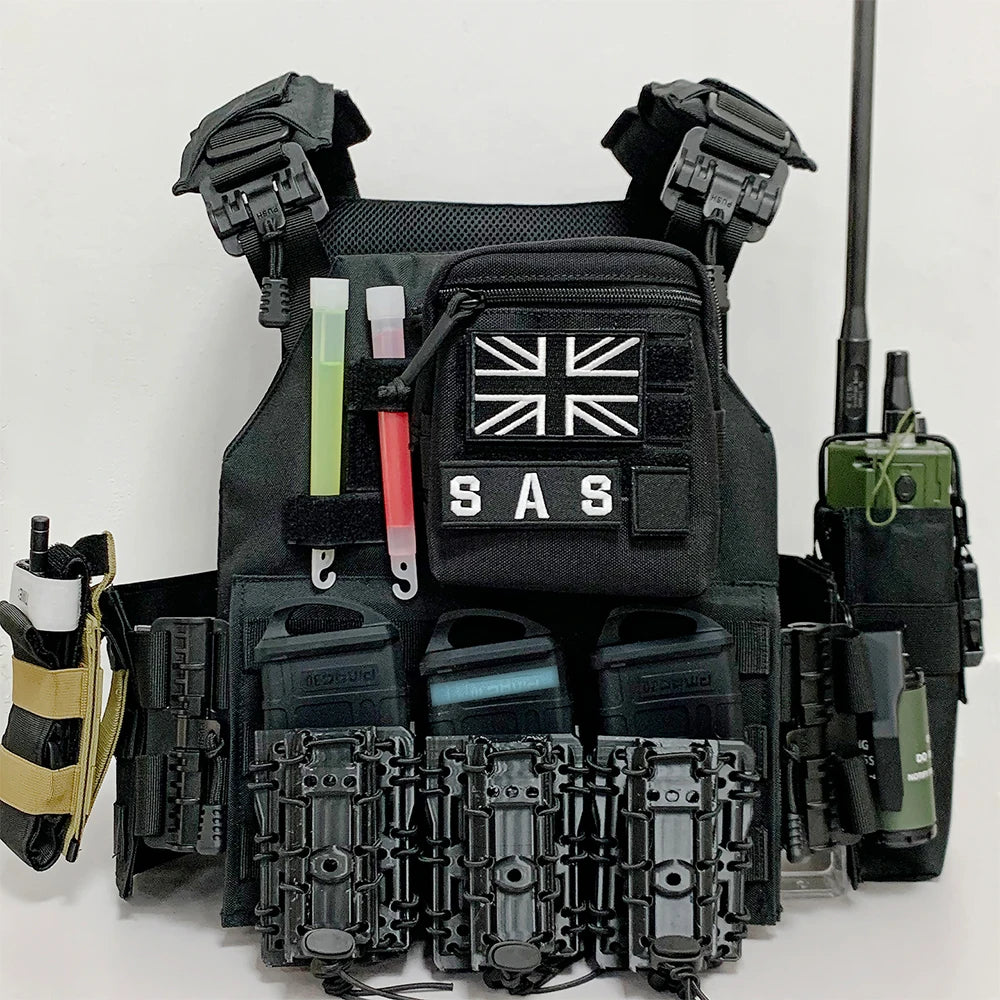 Airsoft Call of Duty 19 COD Ghost Nightwar Style Plate Carrier Chest Equipment Set Tactical Vest Full Set for Outdoor Cosplay