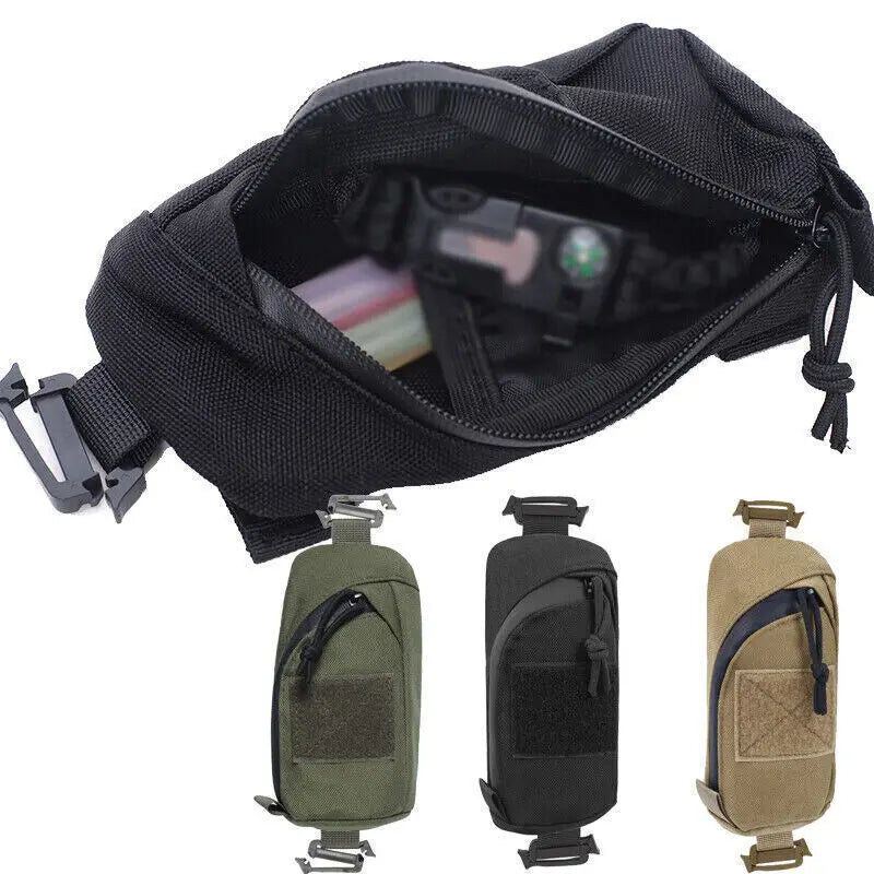 Backpack Shoulder Strap Accessory Pouch, Tactical Molle Bag Multifunctional Military EDC Tool Pockets Small Compact Pouchs