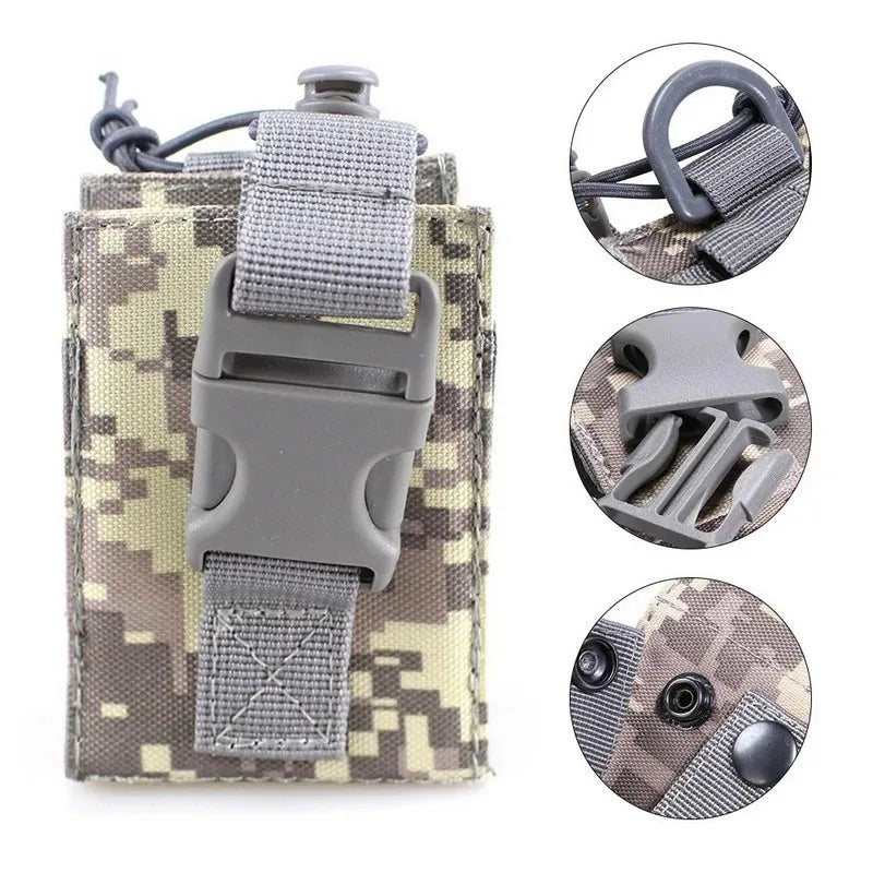 New Tactical Radio Pouch Hunting Walkie Talkie Holder Interphone Hanging Bag Molle Nylon Magazine Pouch Pocket Caza
