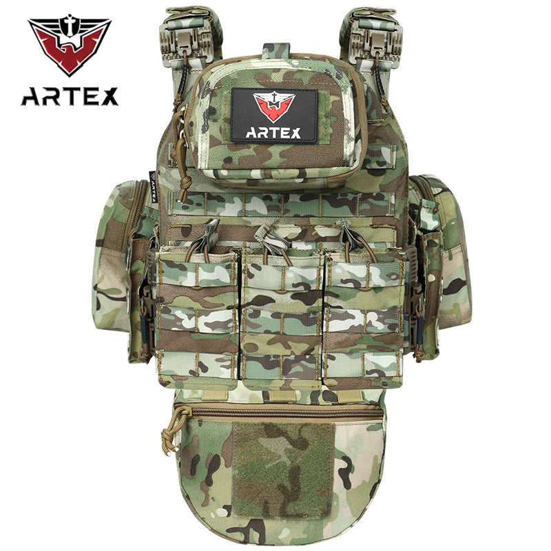 Artex MultiFunctional Tactical Vest Outdoor Training MOLLE Quick Release Vest with PALS System Modular Molle Hunting Vest