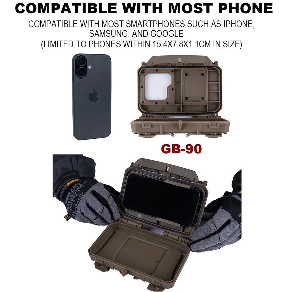 Tactical 2th Gen Phone Case Universal Phone MOLLE Holder Pouch for Map Navigation Airsoft Hunting Vest Plate Carrier Accessory