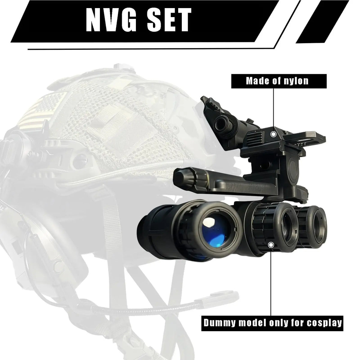 Tactical Camouflage Helmet Set Full Set of Russian Gear Airsoft Fast Bump Helmets with Headset NVG Dummy Model for CS Cosplay