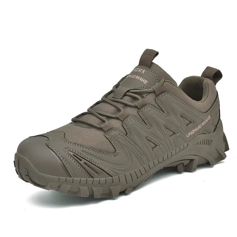 Men Hiking Shoes Anti-slip Low-top Tactical Boots Men Comfortable Casual Lace-up Durable Breathable Flat Casual Sports Shoes Men