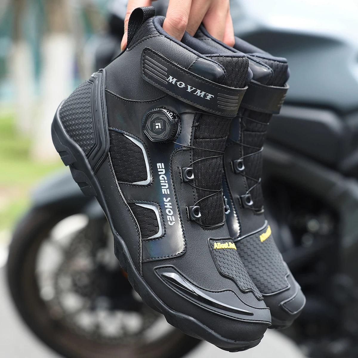New Motorcycle Boots Ankle Length Man Breathable Anti Slip Riders Boot Outdoor Men's Bike Motorcycle TPU Protective Shoes