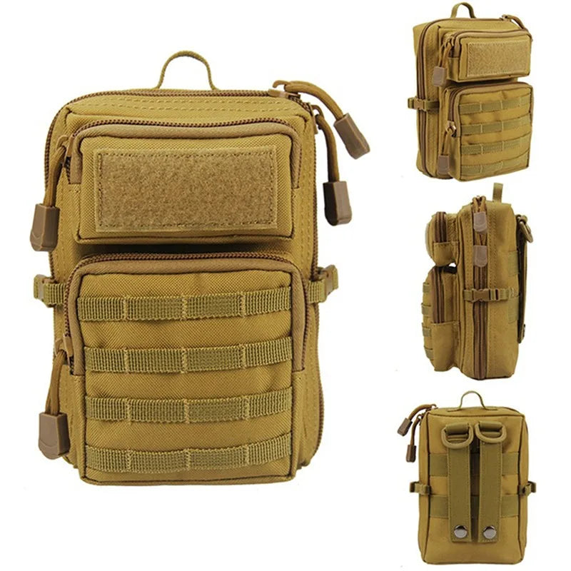 Multifunction Tactical Travel Pouch Pack Molle Hip Waist EDC Bag Wallet Purse Phone Holder Bags Camping Hiking Hunting Fanny Bag