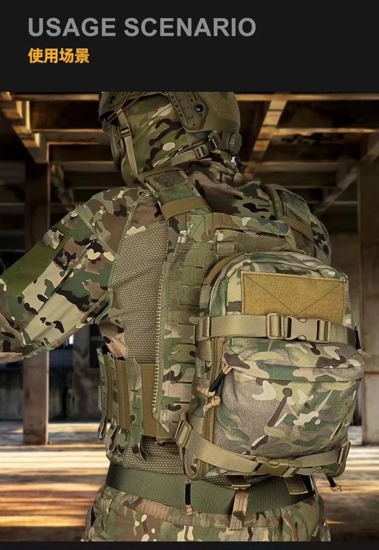 Outdoor Vest 1000D Nylon Bag Lightweight Waterproof Backpack MOLLE Accessory Bag Sports Backpack for Camping Hunting