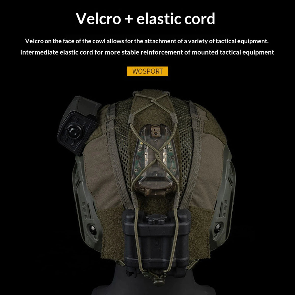 For WOSPORT FAST SF Outdoor Training Helmet Cover with Elastic Fixed Cord Tactic Helmets Cover Wear Resist Hunting Accessories