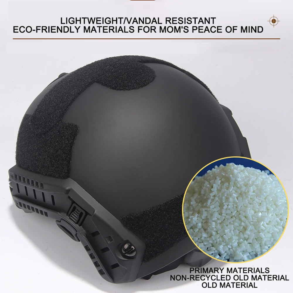 FAST Tactical Airsoft Helmet Set with Helmet Cover Mesh Mask 90° Adjustable Goggles For Outdoor Sport Hunting Paintball Shooting