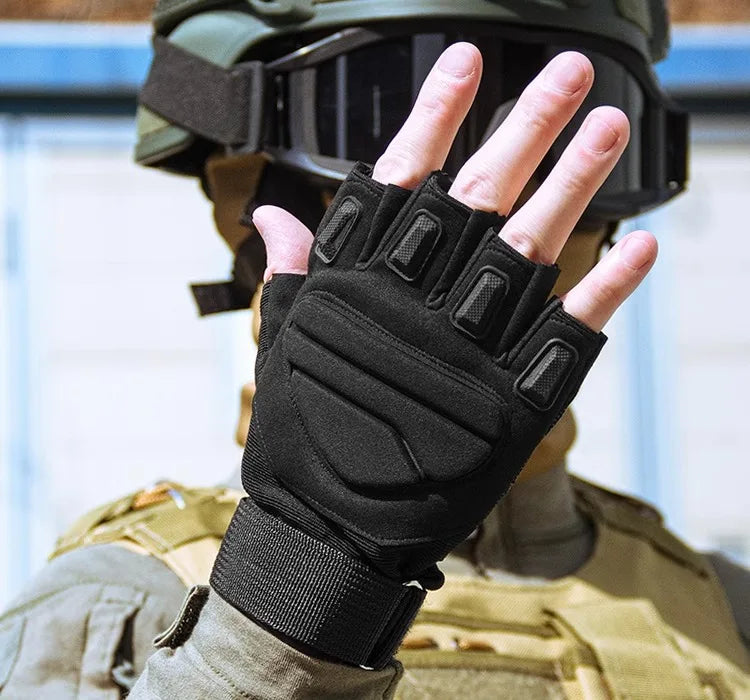 Tactical Half Finger Gloves, Military Protective Training Gloves for Men Women, Outdoor Hunting Cycling Motorcycle Sports Gloves