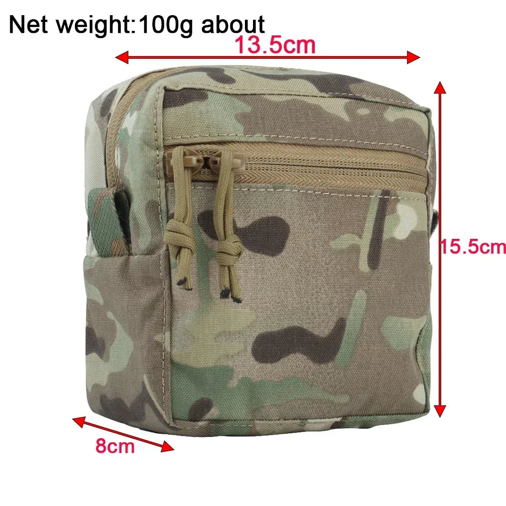 OphidianTac Tactical Molle GP Pouch Admin EDC Bag Small Utility Storage Pack for Vest Belt Hunting Gear 13.5x15.5cm