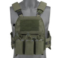V5 FCPC Tactical Plate Carrier Quick Release Portable Body Armor Molle Airsoft Hunting Vest with 556 Triple Magazine Pouch