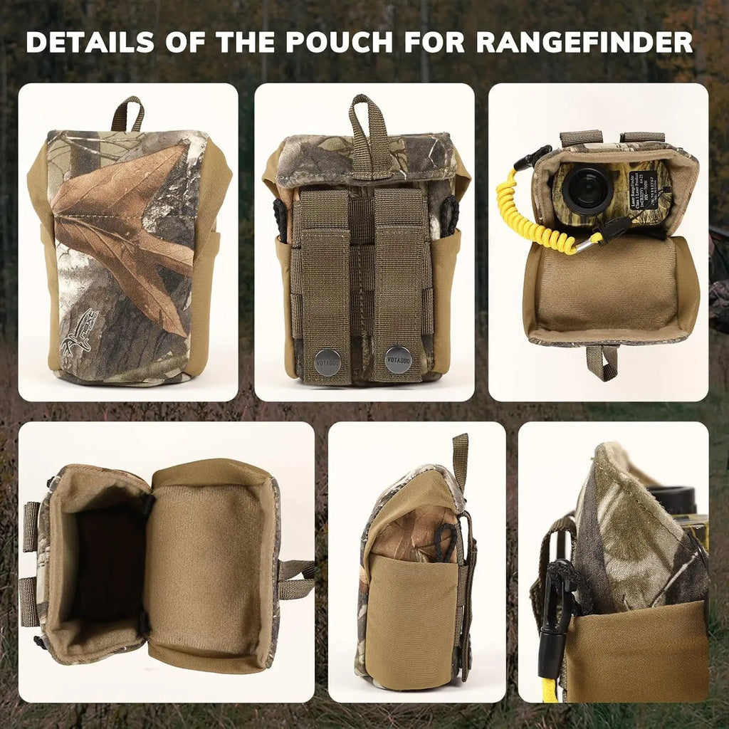 VOTAGOO Binocular Harness Case Bino Chest Pack Magnetic Closure MOLLE System Water Repellent for Hunting Outdoor