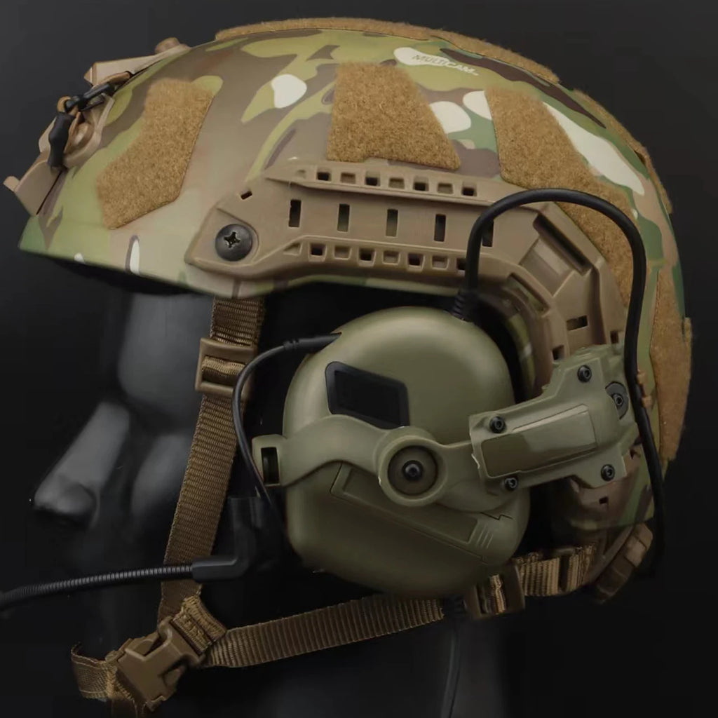 EARMOR Tactical Headset M32 MOD4 Active Shooter Earmuffs Helmet Headset with Helmet Rail Adapter Helmet Mount Headset