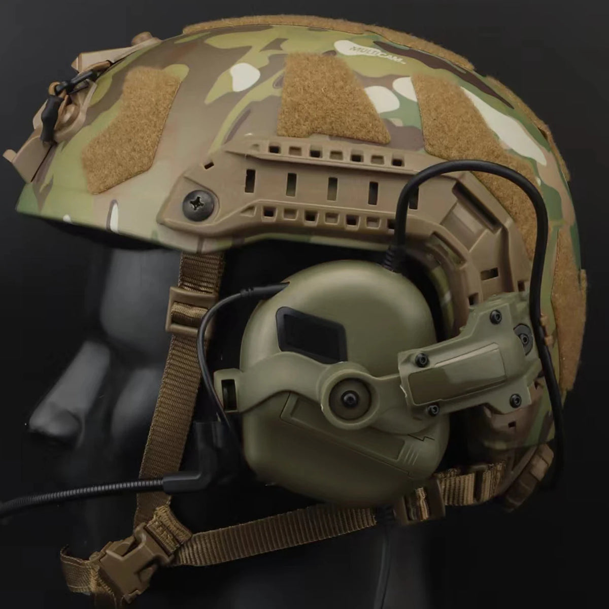EARMOR Tactical Headset M32 MOD4 Active Shooter Earmuffs Helmet Headset with Helmet Rail Adapter Helmet Mount Headset