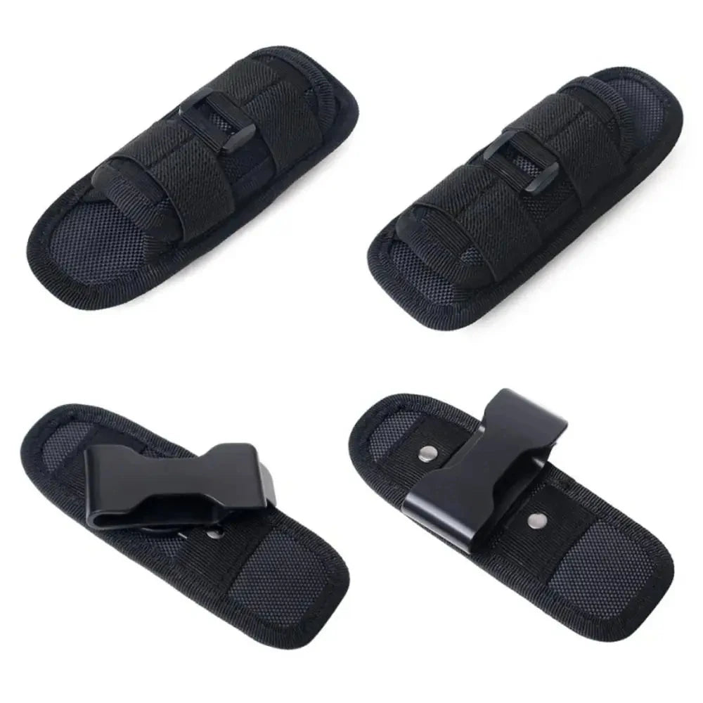 Tactical Flashlight Pouch 360° Rotary Holster Belt Torch Bag Durable Hunting Survival Lighting Accessory