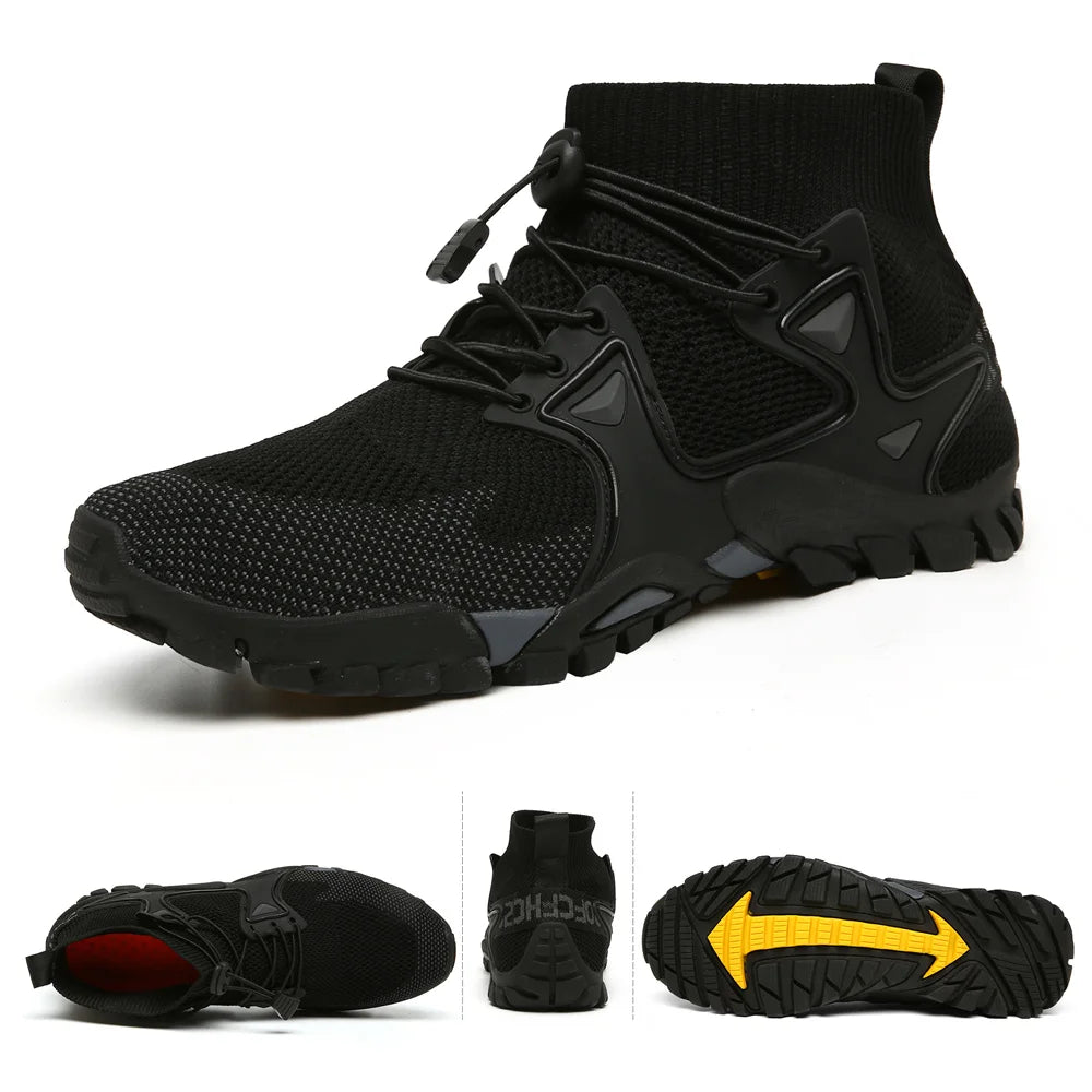 Men Trekking Hiking Shoes Quick Dry Anti-skid Sneakers Women Mountain Climbing Outdoor Sports Boots Suede Mesh