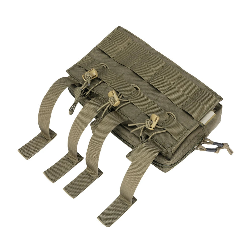 Tactical Molle Triple Magazine Pouches with Accessories Bag Open-Top Magazine Pouch Paintball Game Accessories Bags