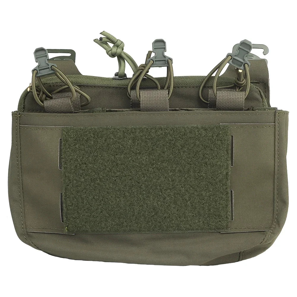 G-hook Front DOPE Flap Double Stack Abdominal Fanny Triple Magazine Insert Kangroo Pouch for FCPC FCSK Plate Carrier Vest