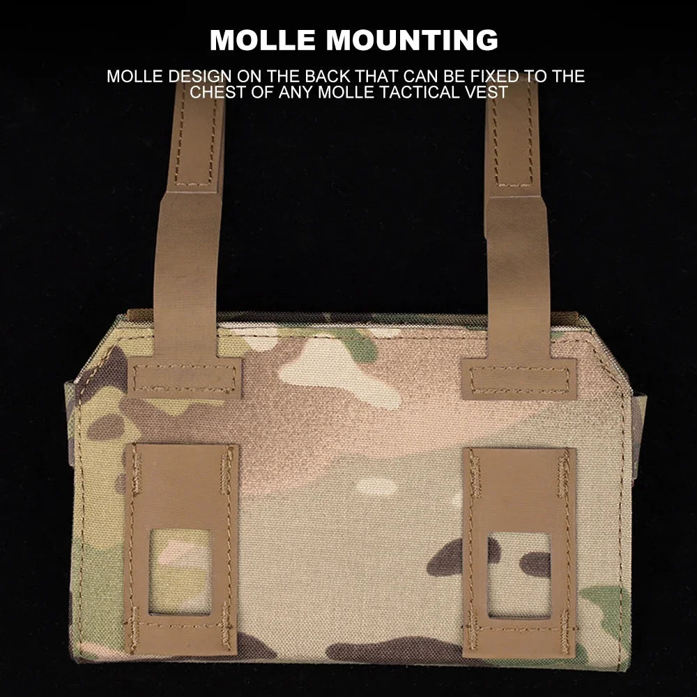 Sport Chest Rig Phone Navigation Board Foldable Hunting Vest Front Panel Map Holder Carrier Bag Outdoor Admin Molle Pouch