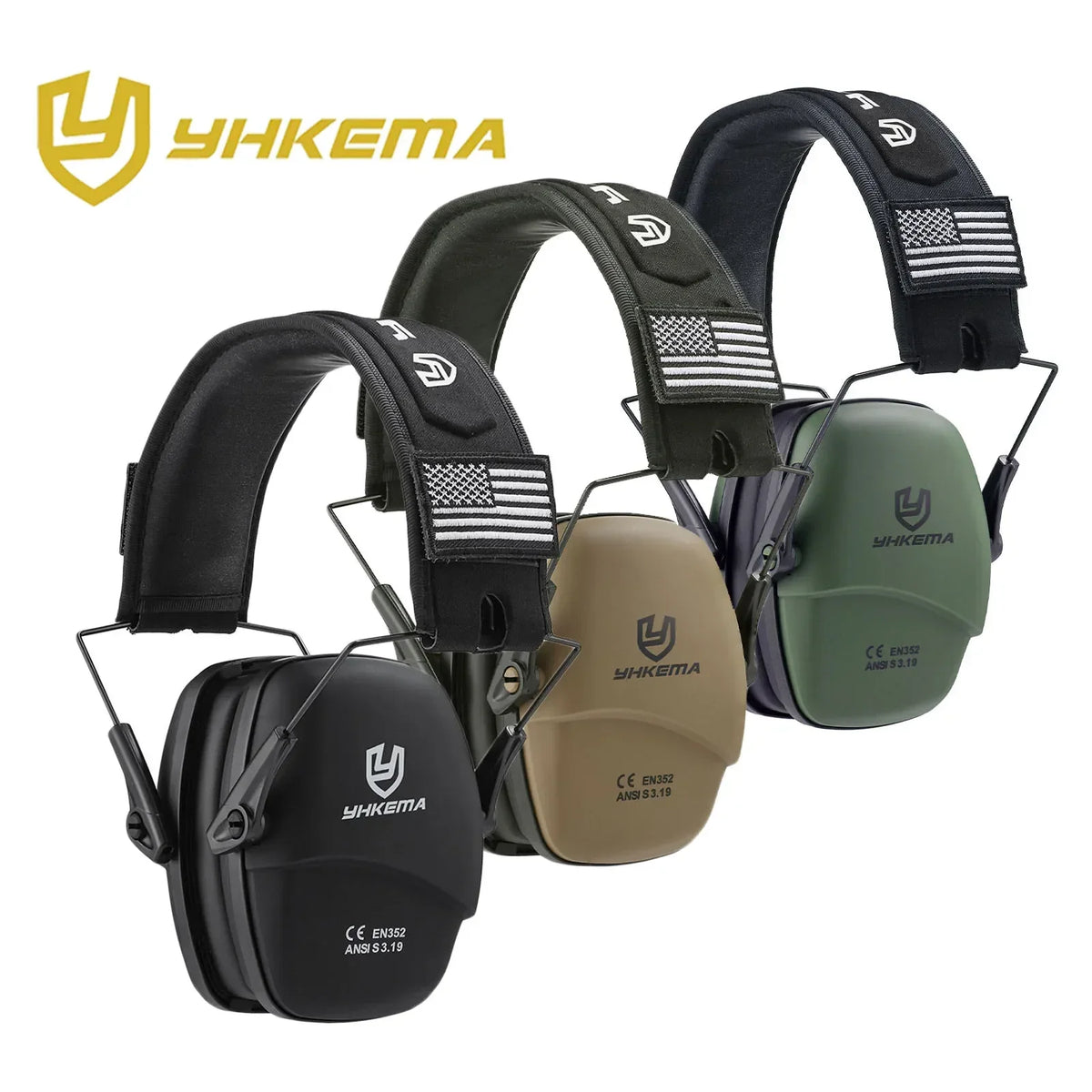 YHKEMA Tactical Earmuff Ear Protection Hearing Protection Passive Protector for Shooting Earmuffs NRR 23dB Noise Reduction