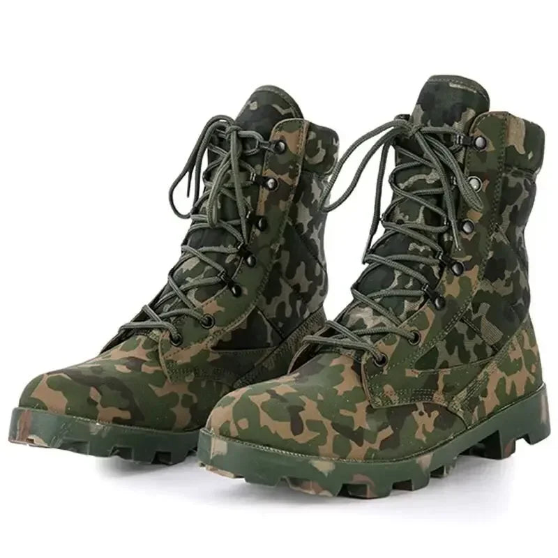 Male Outdoor Training Combat Hunting Boots Spring Autumn Men Jungle Hiking Sports Climbing Camping Breathable Camo Desert Shoes